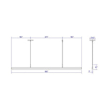 Load image into Gallery viewer, Stiletto LED Pendant Light - line drawing.