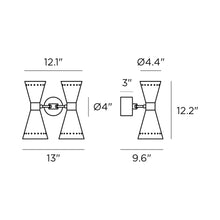 Load image into Gallery viewer, Megafono Wall Light - line drawing.