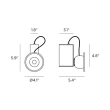 Load image into Gallery viewer, Minibox LED Wall Light - line drawing.