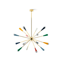 Load image into Gallery viewer, Sputnik Suspension Chandelier in Multicolored.
