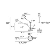 Load image into Gallery viewer, Topo Table Lamp - line drawing.