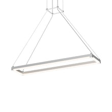 Load image into Gallery viewer, Stix Rectangle LED Pendant Light in Bright Satin Aluminum (Small).