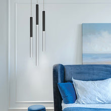 Load image into Gallery viewer, Acrylic LED Pendant Light in living room.
