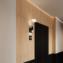 Load image into Gallery viewer, Suspenders® Standard Single LED Wall Light in hallway.