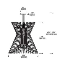 Load image into Gallery viewer, Syrma Grande LED Pendant Light - line drawing.