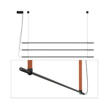 Load image into Gallery viewer, T.O. LED Pendant Light in Matte Black/Burnt Orange (3-Light).