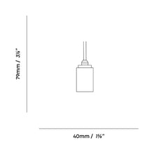 Load image into Gallery viewer, Cylindrical Pendant Light - line drawing.