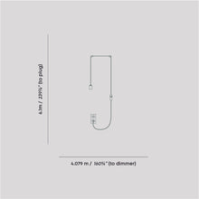 Load image into Gallery viewer, Cylindrical Plug-In Pendant Light - line drawing.