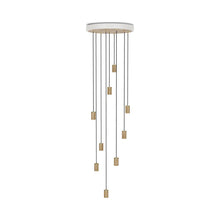 Load image into Gallery viewer, Nine Multi Light Pendant Light in Oak.