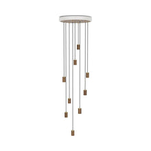 Load image into Gallery viewer, Nine Multi Light Pendant Light in Walnut.