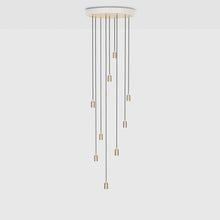 Load image into Gallery viewer, Nine Multi Light Pendant Light in Detail.
