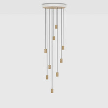 Load image into Gallery viewer, Nine Multi Light Pendant Light in Detail.