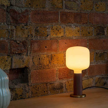 Load image into Gallery viewer, Oblo Medium Base T40 Type LED Bulb in living room.