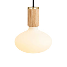 Load image into Gallery viewer, Oval Pendant Light in Oak.