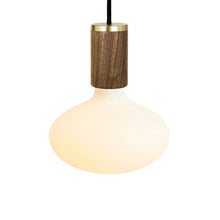 Load image into Gallery viewer, Oval Pendant Light in Walnut.