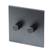 Load image into Gallery viewer, Rotary Wall Dimmer in Brass (Double Rotary).