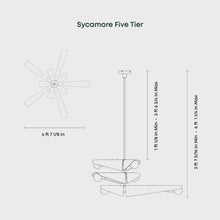 Load image into Gallery viewer, Sycamore Chandelier - line drawing.