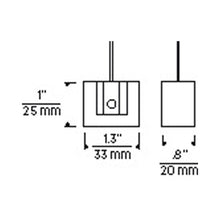 Load image into Gallery viewer, Dyna Mechanical Connector - line drawing.