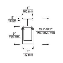 Load image into Gallery viewer, Echo Pendant Light - line drawing.
