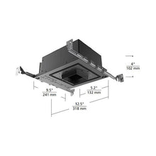 Load image into Gallery viewer, ELEMENT 3-Inch Round IC Rated LED Adjustable Recessed Housing - line drawing.