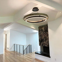 Load image into Gallery viewer, Grace LED Chandelier in living room.
