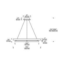 Load image into Gallery viewer, Grace LED Chandelier - line drawing.