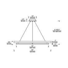Load image into Gallery viewer, Grace LED Chandelier - line drawing.