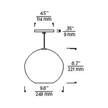 Load image into Gallery viewer, Isla Pendant Light - line drawing.