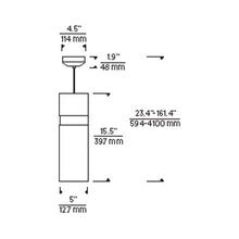 Load image into Gallery viewer, Manette Grande LED Pendant Light - line drawing.