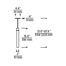 Load image into Gallery viewer, Mini Linger LED Low Voltage Pendant Light in line drawing.