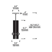 Load image into Gallery viewer, Mini Syrma Low Voltage Pendant Light - line drawing.