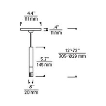 Load image into Gallery viewer, Moxy Low Voltage LED Pendant Light - line drawing.
