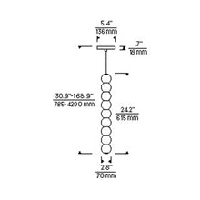 Load image into Gallery viewer, Orbet LED Pendant Light - line drawing.
