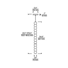 Load image into Gallery viewer, Orbet LED Pendant Light - line drawing.