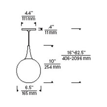Load image into Gallery viewer, Pele Low Voltage Pendant Light - line drawing.