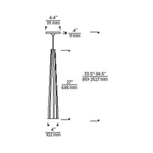 Load image into Gallery viewer, Zenith LED Pendant Light - line drawing.