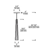 Load image into Gallery viewer, Zenith LED Pendant Light - line drawing.