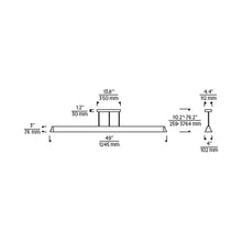 Load image into Gallery viewer, Zhane LED Linear Suspension Light - line drawing.