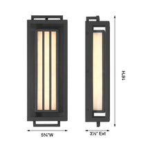 Load image into Gallery viewer, Eastly Outdoor LED Wall Light - line drawing.