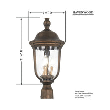 Load image into Gallery viewer, Havenwood Outdoor Post Light - Line Drawing.