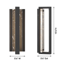 Load image into Gallery viewer, Hvar Outdoor LED Wall Light - line drawing.