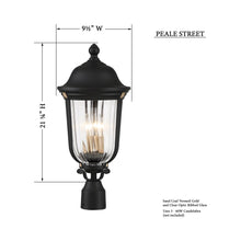 Load image into Gallery viewer, Peale Street Outdoor Post Light - Line Drawing.