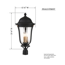 Load image into Gallery viewer, Peale Street Outdoor Post Light - Line Drawing.