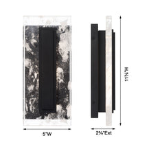 Load image into Gallery viewer, Temecula Outdoor LED Wall Light - line drawing.