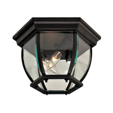 Load image into Gallery viewer, Wyndmere Outdoor Flush Mount Ceiling Light in Sand Coal.