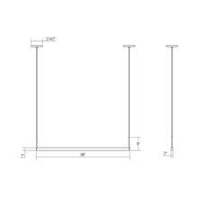 Load image into Gallery viewer, Thin-Line™ LED Pendant Light - line drawing.