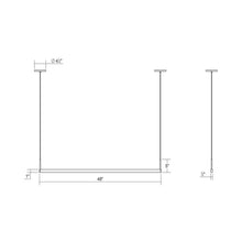 Load image into Gallery viewer, Thin-Line™ LED Pendant Light - line drawing.