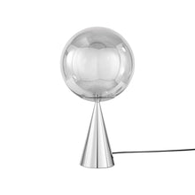 Load image into Gallery viewer, Globe Fat LED Table Lamp in Silver/Silver.