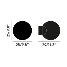 Load image into Gallery viewer, Globe LED Wall Light - line drawing.