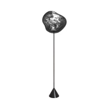 Load image into Gallery viewer, Melt Cone Slim LED Floor Lamp in Silver.